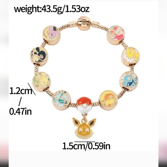 Pokémon Eevee Evolution Collector Charm Bracelet - Picture 8 of 9